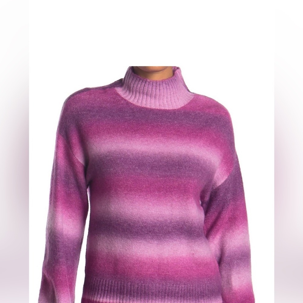 50%offw❤️ love X design purple ombre sweater NWT S♥️ #76